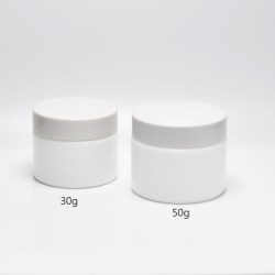 JG-AQ30 30ml Milk White Glass Cosmetic Jar